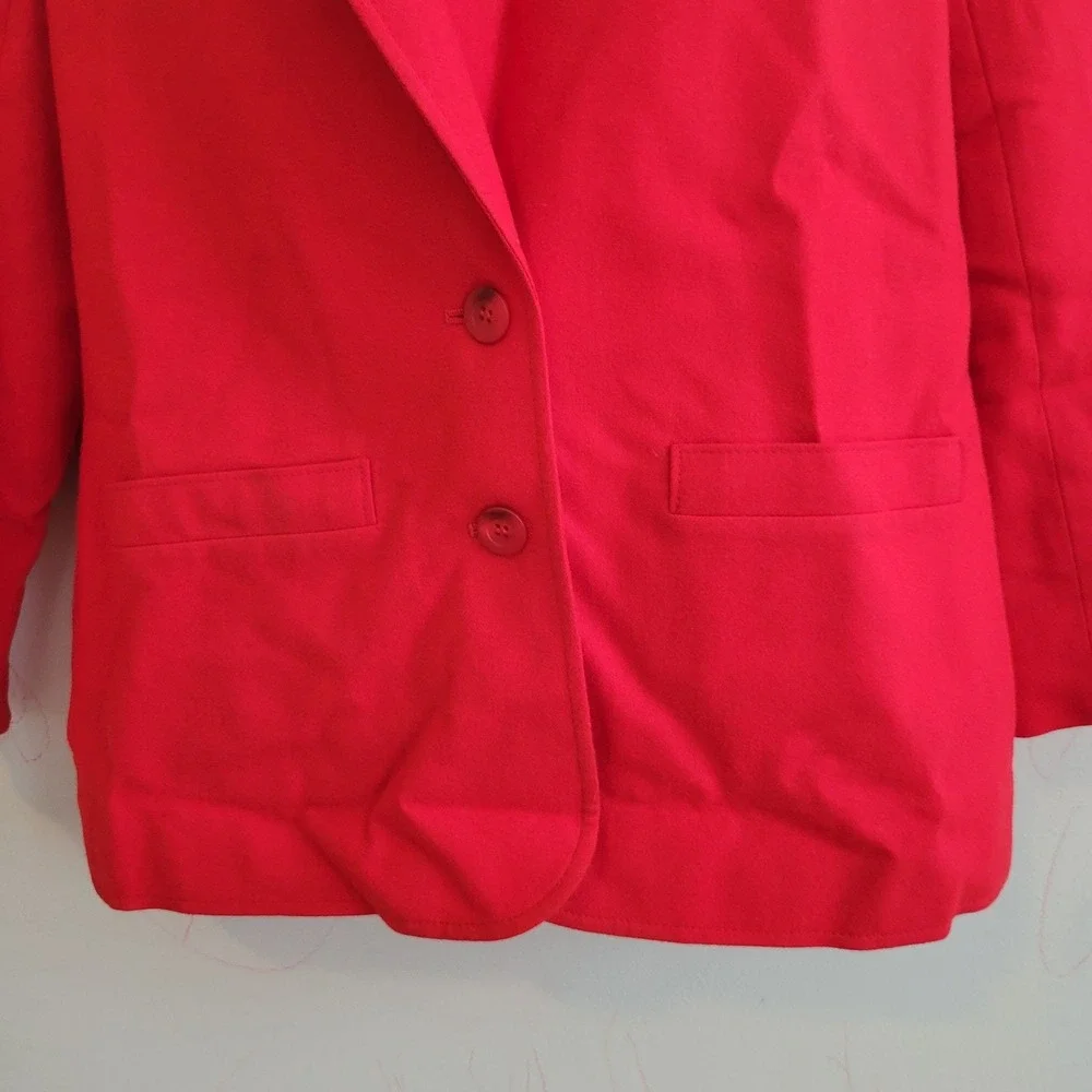 Pendleton 12 Red‎ Virgin Wool Formal Blazer Jacket Twee Academia Preppy